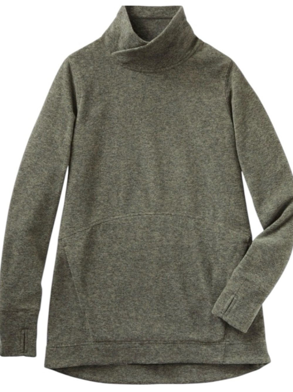 Duluth Trading Company Frost Lake Tunic Olive Heather Green Large
